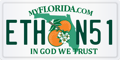 FL license plate ETHN51