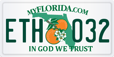 FL license plate ETHO32
