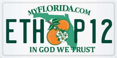 FL license plate ETHP12