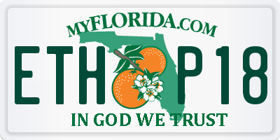 FL license plate ETHP18