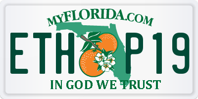 FL license plate ETHP19