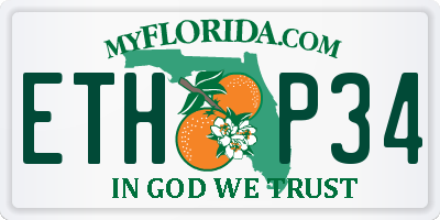 FL license plate ETHP34