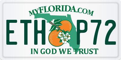 FL license plate ETHP72