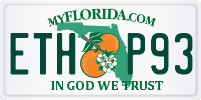 FL license plate ETHP93