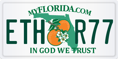 FL license plate ETHR77