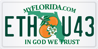 FL license plate ETHU43