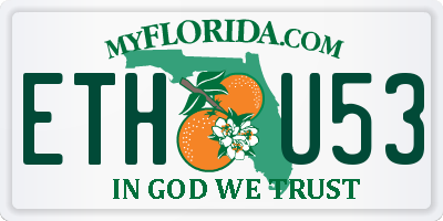 FL license plate ETHU53