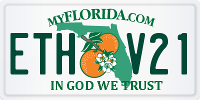 FL license plate ETHV21