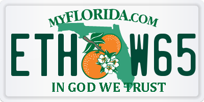 FL license plate ETHW65