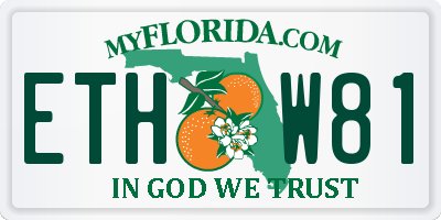 FL license plate ETHW81