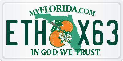 FL license plate ETHX63