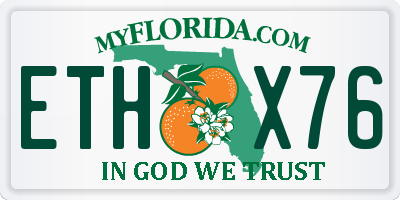 FL license plate ETHX76