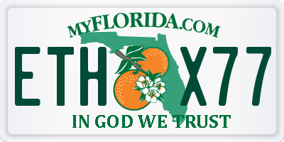 FL license plate ETHX77