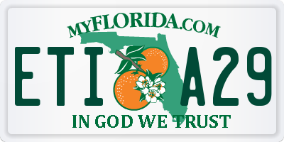 FL license plate ETIA29