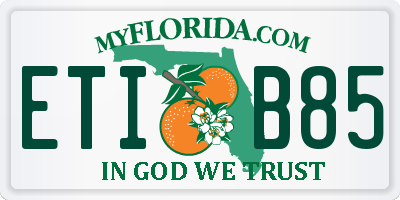 FL license plate ETIB85