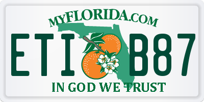 FL license plate ETIB87