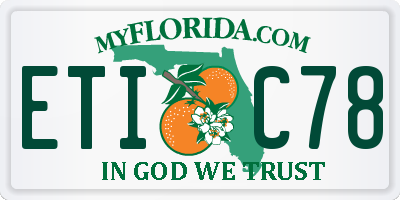 FL license plate ETIC78