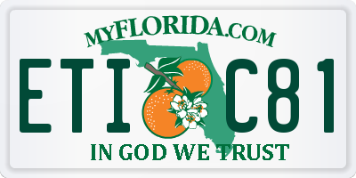 FL license plate ETIC81