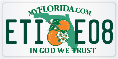 FL license plate ETIE08