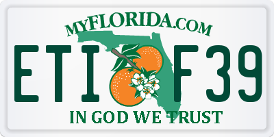 FL license plate ETIF39