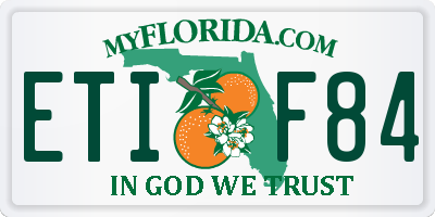 FL license plate ETIF84