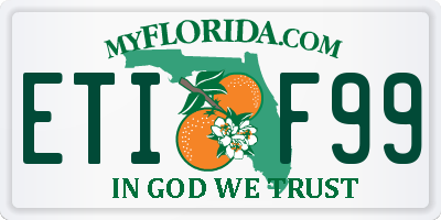 FL license plate ETIF99