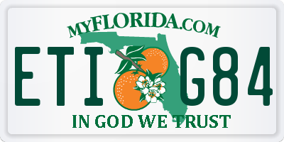 FL license plate ETIG84
