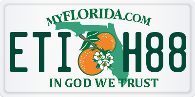FL license plate ETIH88