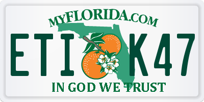 FL license plate ETIK47