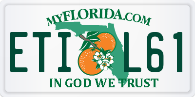 FL license plate ETIL61