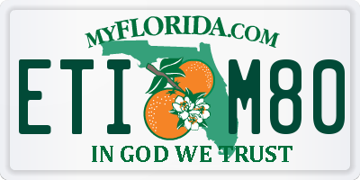 FL license plate ETIM80