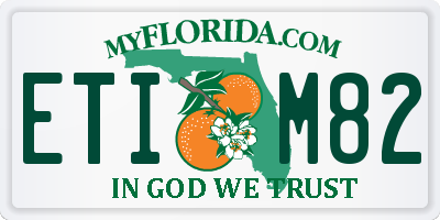 FL license plate ETIM82