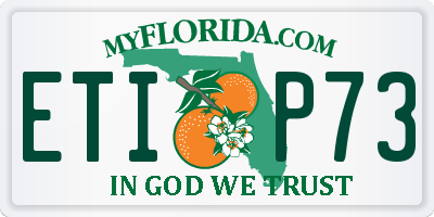 FL license plate ETIP73