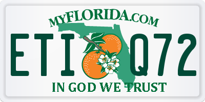 FL license plate ETIQ72