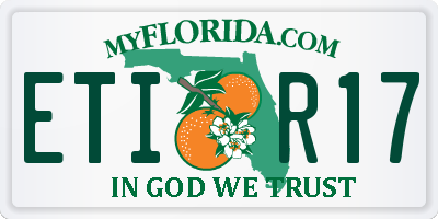 FL license plate ETIR17