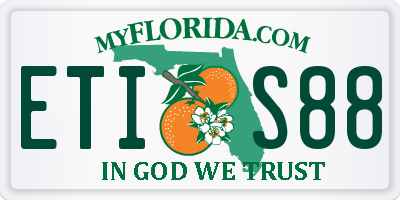 FL license plate ETIS88