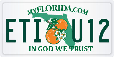 FL license plate ETIU12