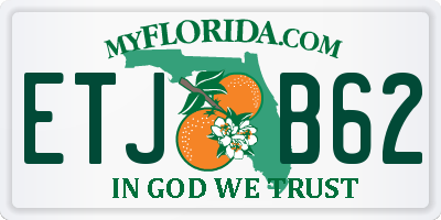 FL license plate ETJB62