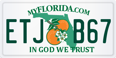 FL license plate ETJB67