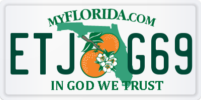 FL license plate ETJG69