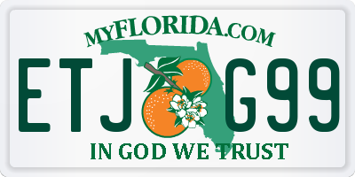 FL license plate ETJG99