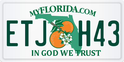FL license plate ETJH43