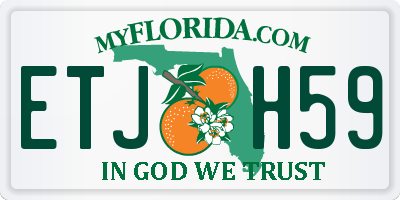 FL license plate ETJH59