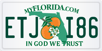 FL license plate ETJI86
