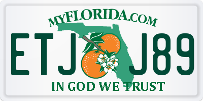 FL license plate ETJJ89