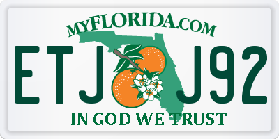 FL license plate ETJJ92
