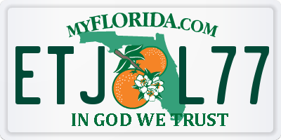 FL license plate ETJL77