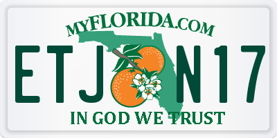 FL license plate ETJN17