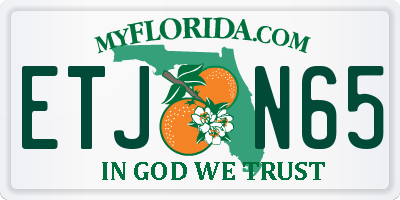 FL license plate ETJN65