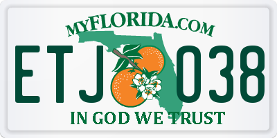 FL license plate ETJO38